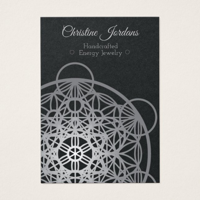 Metatron's Cube Blume of Life Earring Card (Vorderseite)