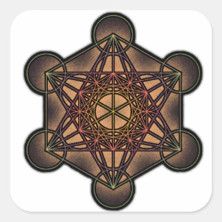 Metatrons Cube - Heilige Geometrie-Symbol Quadratischer Aufkleber