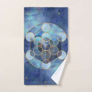 Metatrons Cube Sacred Geometry Badhandtuch Set