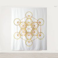 Metatron's Cube Sacred Geometry - Kupfer und Gold