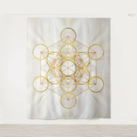 Metatron's Cube Sacred Geometry - Kupfer und Gold