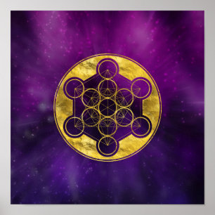 Metatron's Cube Sacred Geometry Poster