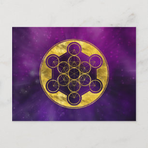 Metatrons Cube Sacred Geometry Postkarte
