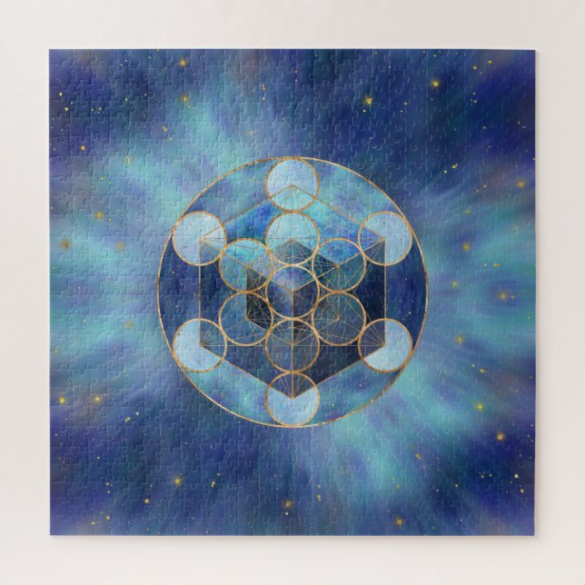 Metatrons Cube Sacred Geometry Puzzle (Vertikal)