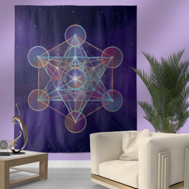 Metatrons Cube Sacred Geometry Wandteppich (Von Creator hochgeladen)