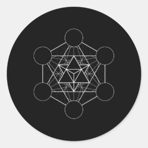 Metatrons Merkaba Sacred Geometry Runder Aufkleber