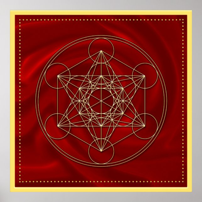 Metatrons WŌ - Merkaba - Stern Tetraeder Poster (Vorne)