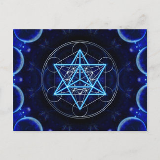 Metatrons WŌ - Merkaba - Stern Tetraeder Postkarte
