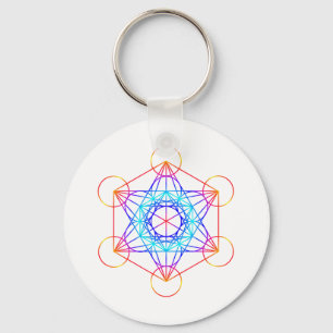 Metatrons Würfel (Farbe 2) Schlüsselanhänger