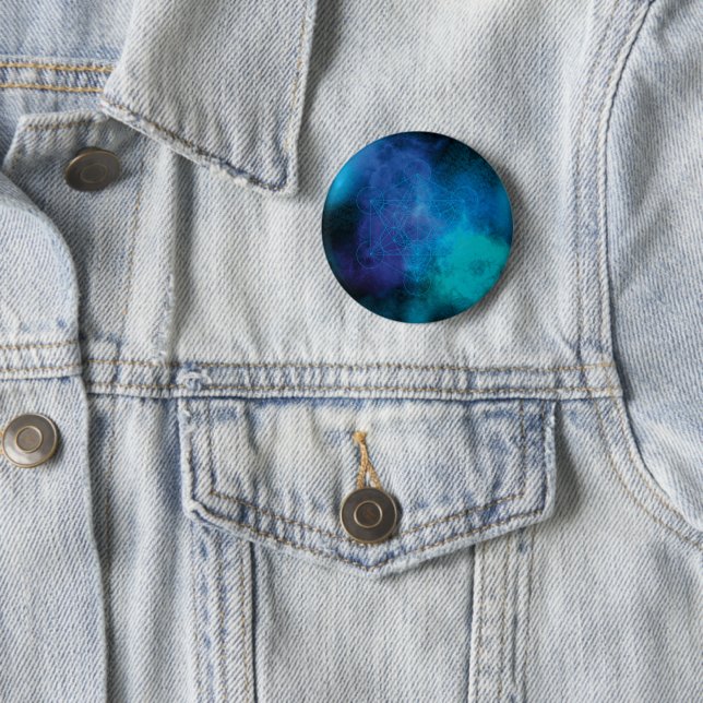 Metatrons Würfel Heilige Geometrie Button (Beispiel)