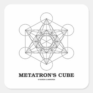 Metatrons Würfel (heilige Geometrie) Quadratischer Aufkleber