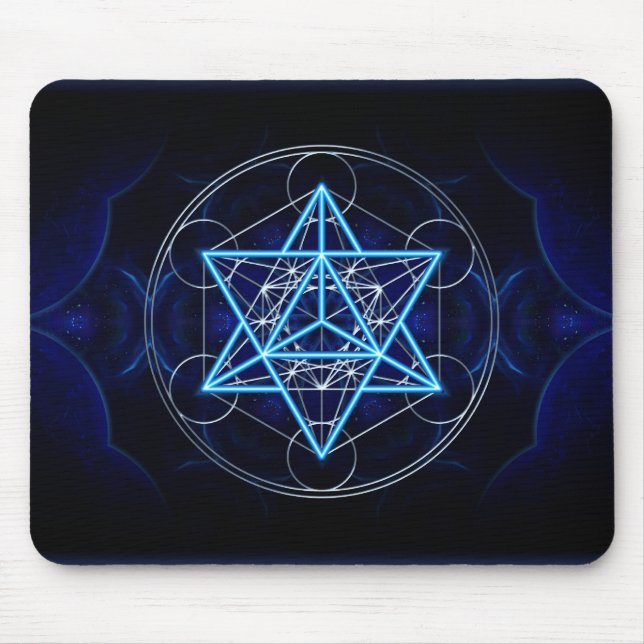 Metatrons Würfel -  Merkaba - Stern Tetraeder Mousepad (Vorne)