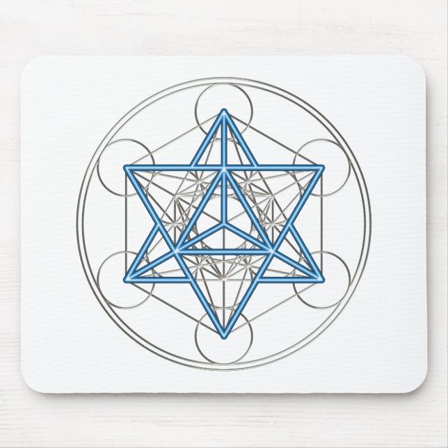 Metatrons Würfel -  Merkaba - Stern Tetraeder Mousepad (Vorne)