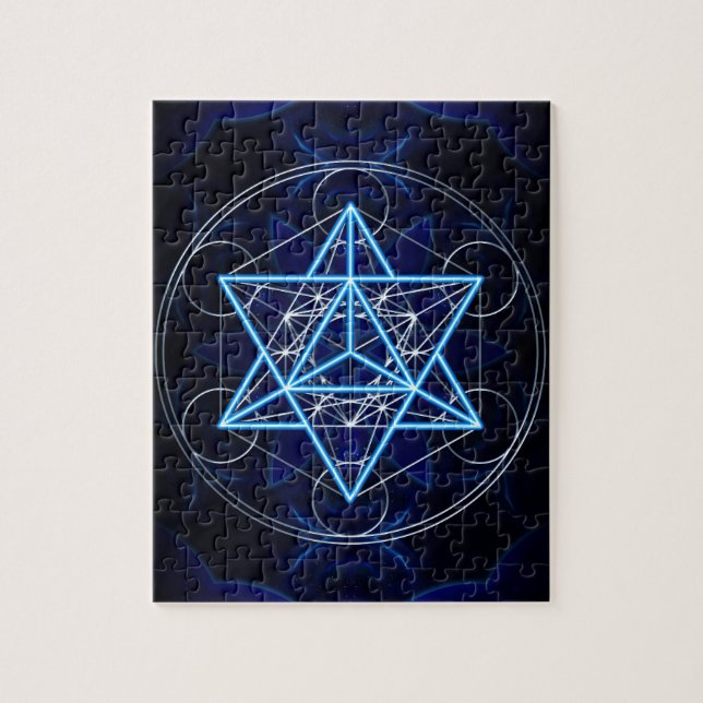 Metatrons Würfel -  Merkaba - Stern Tetraeder Puzzle (Vertikal)
