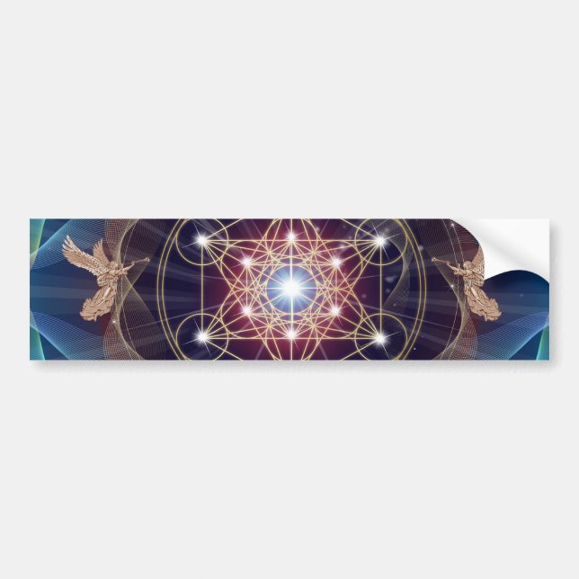 Metatrons Würfel - Merkabah Autoaufkleber (Vorne)