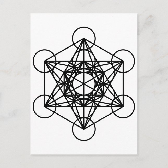 Metatrons Würfel Postkarte (Vorderseite)