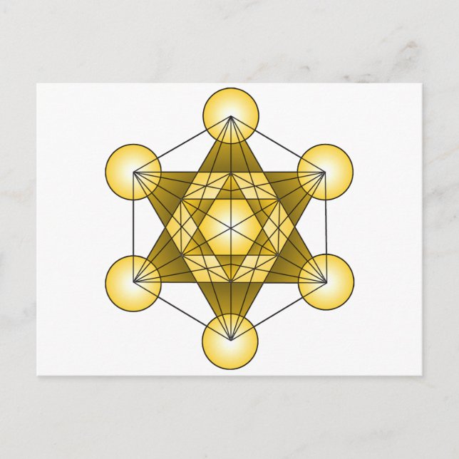 Metatrons Würfel Postkarte (Vorderseite)