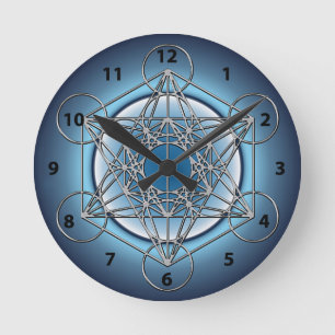 Metatrons Würfel Runde Wanduhr