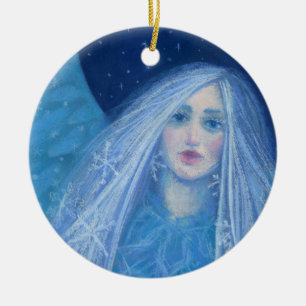 Metelitsa Snow Girl Snegurochka Weihnachtsangel Keramikornament
