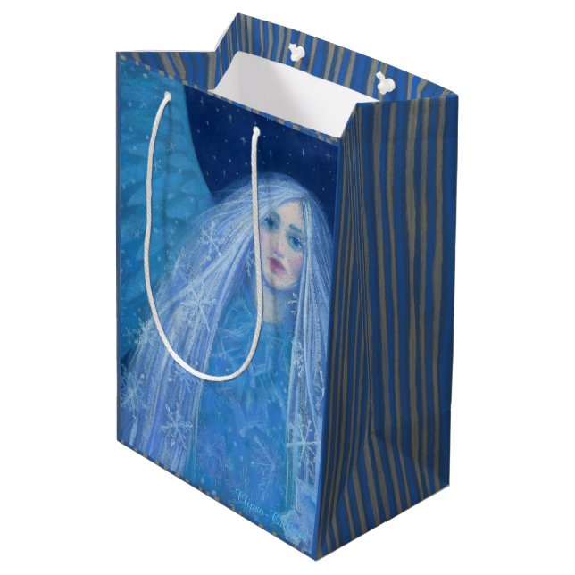 Metelitsa Snow Girl Snegurochka Weihnachtsangel Mittlere Geschenktüte (Rückseite Schrägansicht)