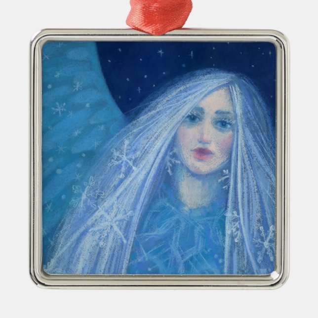 Metelitsa Snow Girl Snegurochka Weihnachtsangel Ornament Aus Metall (Vorne)