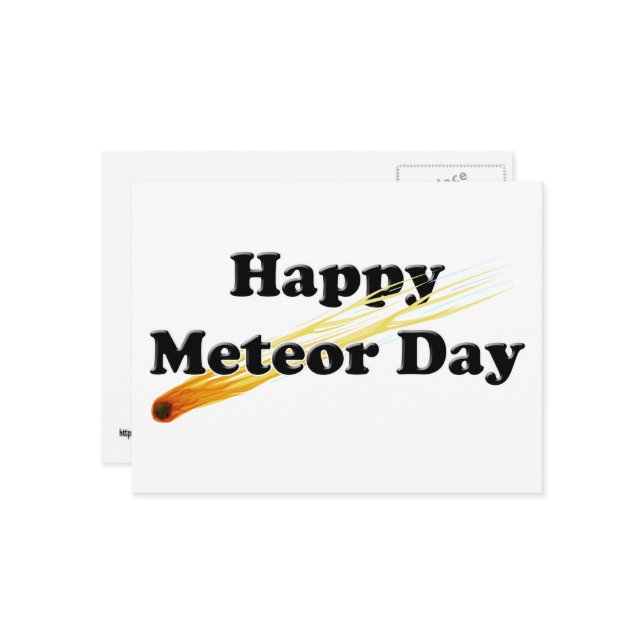 Meteor Day Postkarte (Vorderseite/Rückseite Beispiel)