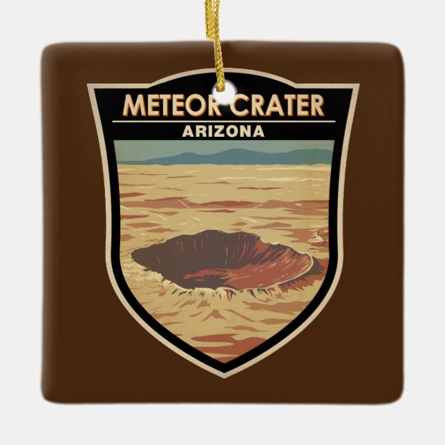 Meteor Krater Arizona Kunstvoll wandern im Val Pio Keramikornament (Vorderseite)