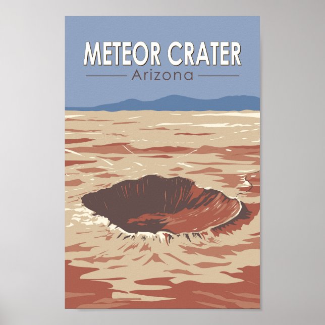 Meteor Krater Arizona Kunstvoll wandern im Val Pio Poster (Vorne)