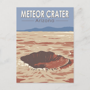 Meteor Krater Arizona Kunstvoll wandern im Val Pio Postkarte