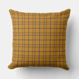 Meteor Orange and Puerto Rico Light Blue Plaid Kissen