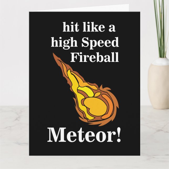 Meteor Shooting Star Fireball Meteor Karte (Vorderseite)
