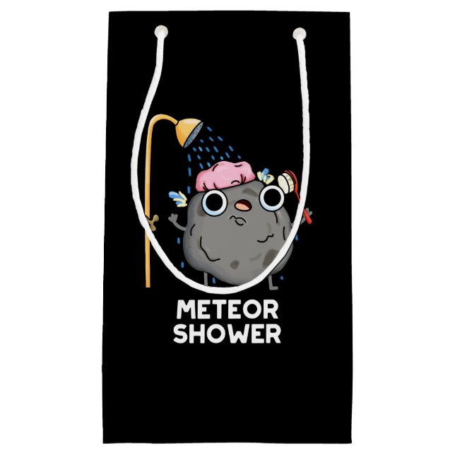 Meteor Shower Funny Science Pub Dark BG Kleine Geschenktüte (Vorderseite)