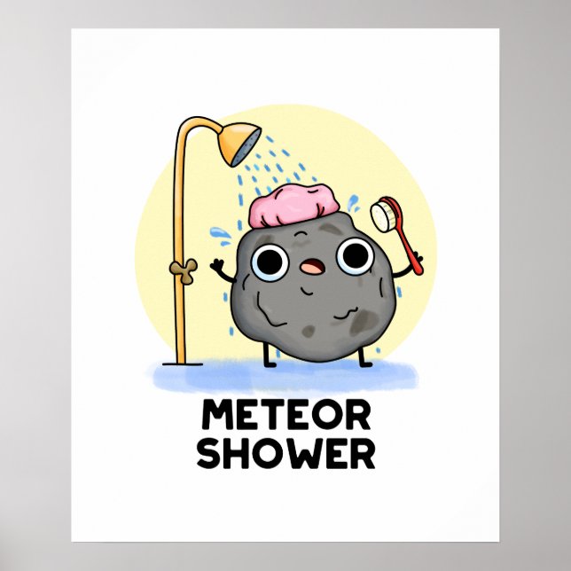 Meteor Shower Funny Science Pub Poster (Vorne)