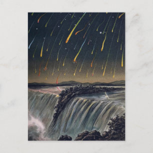 Meteor Storm over Niagara Falls, c. 1833 Postcard Postkarte
