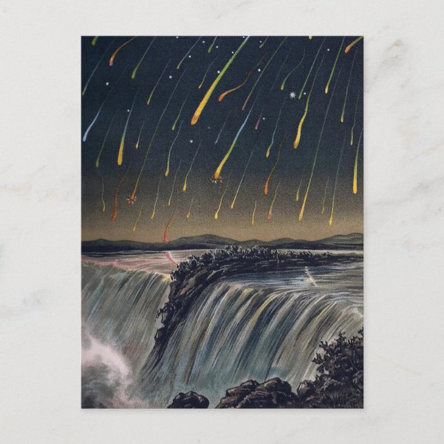 Meteor Storm over Niagara Falls, c. 1833 Postcard Postkarte (Vorderseite)