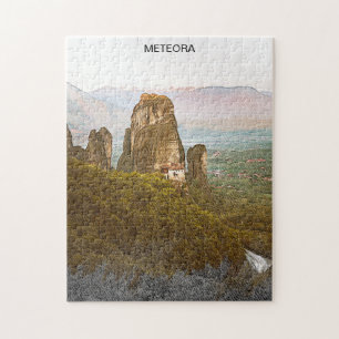 Meteora Greece Rock Mountains Travel Puzzle