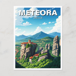 Meteora Greece Travel Postkarte