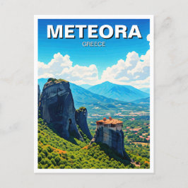 Meteora Greece Travel Postkarte