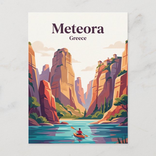 Meteora, Griechenland Postkarte (Vorderseite)