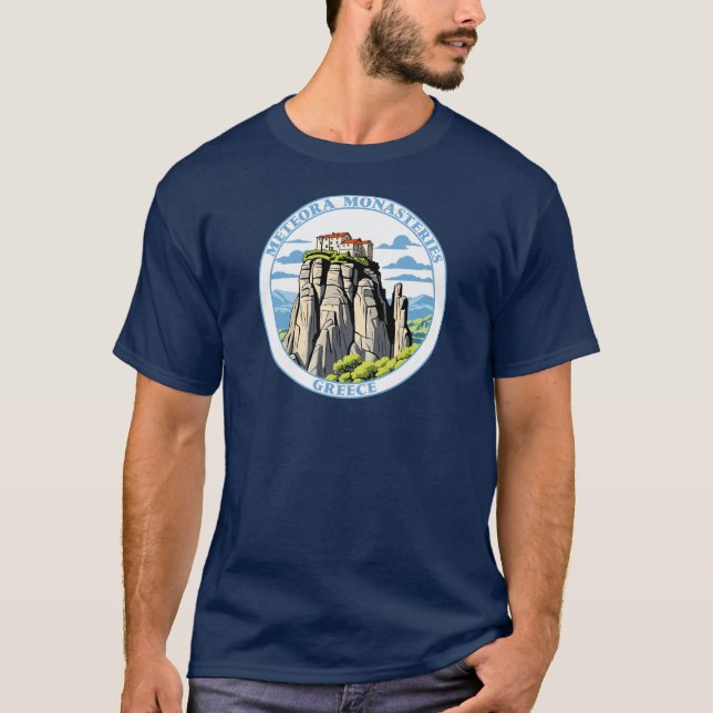 Meteora Klöster Griechenland T-Shirt (Vorderseite)