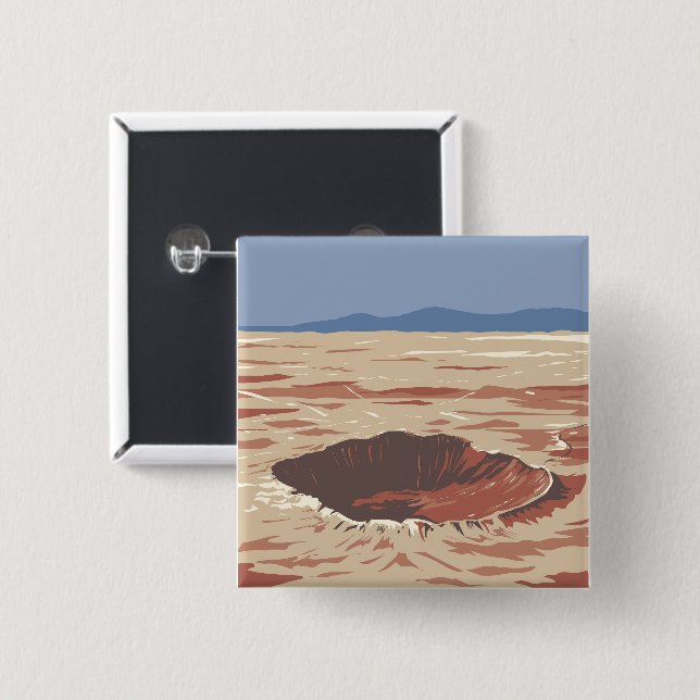 Meteoritenkrater Button (Vorne & Hinten)
