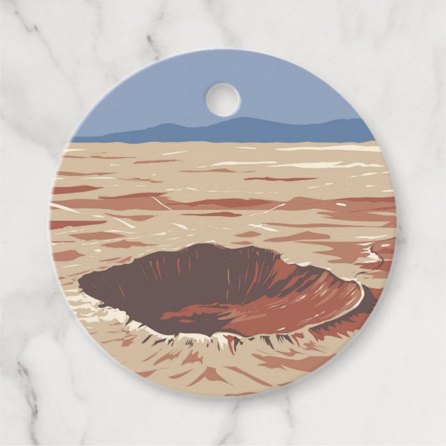 Meteoritenkrater Geschenkanhänger (Vorderseite)