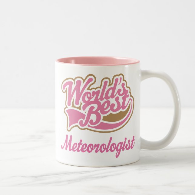 Meteorologe-Geschenk (Welten am besten) Zweifarbige Tasse (Rechts)