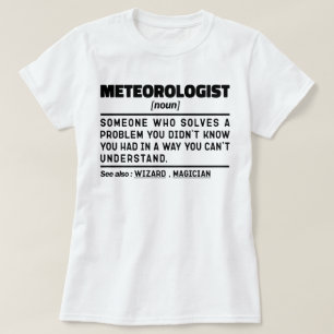 Meteorologe Noun prognostiziert Wetterangebot für  T-Shirt