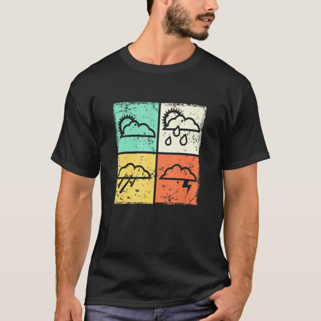 Meteorologe Wolkenwetterwettermeterologie T-Shirt (Vorderseite)