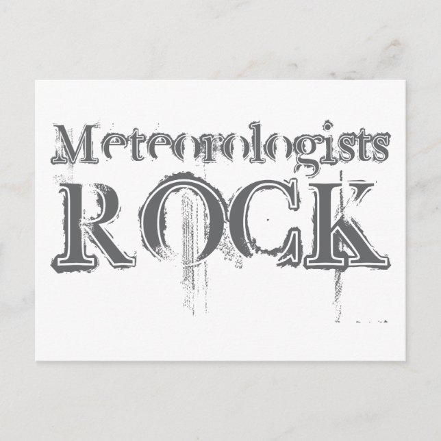 Meteorologen Rock Postkarte (Vorderseite)