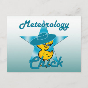 Meteorologie Chick #7 Postkarte
