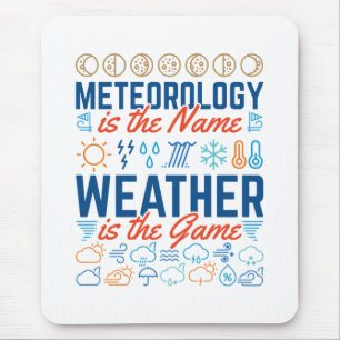 Meteorologie heißt Wetter ist das Spiel Mousepad