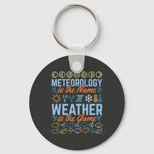 Meteorologie heißt Wetter ist das Spiel Schlüsselanhänger (Vorderseite)