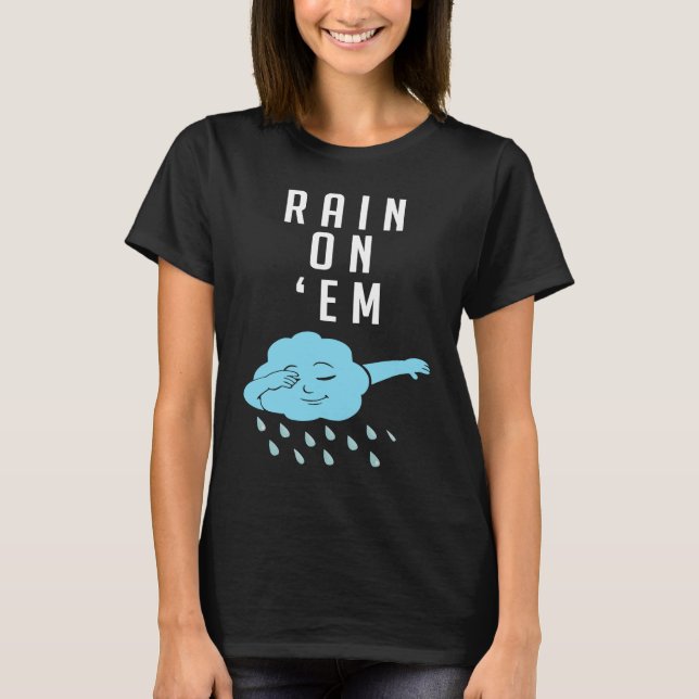 Meteorologie Regen Cloud Wetherman Reporter T-Shirt (Vorderseite)